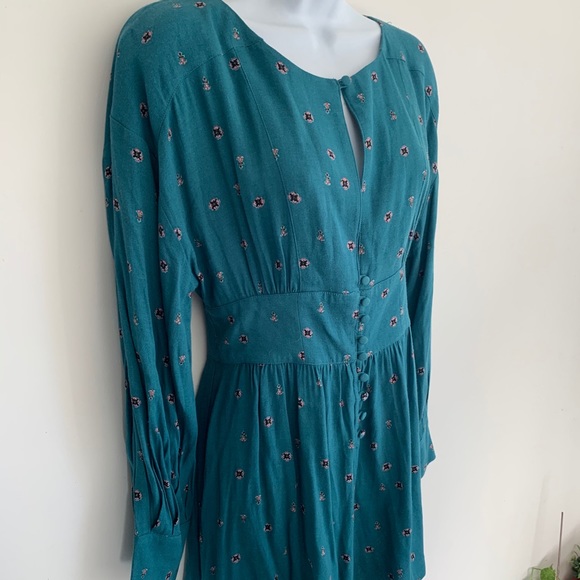 Free People Green Floral Romper - Picture 2 of 8